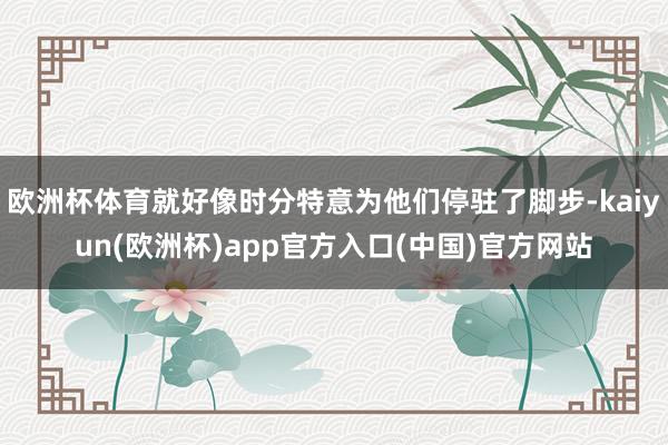 欧洲杯体育就好像时分特意为他们停驻了脚步-kaiyun(欧洲杯)app官方入口(中国)官方网站