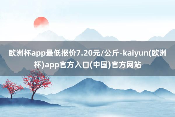 欧洲杯app最低报价7.20元/公斤-kaiyun(欧洲杯)app官方入口(中国)官方网站