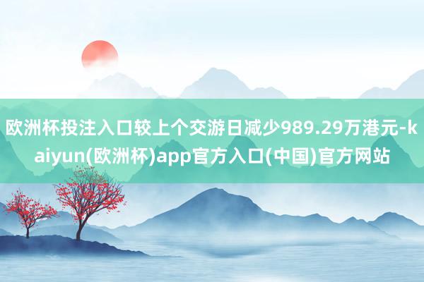 欧洲杯投注入口较上个交游日减少989.29万港元-kaiyun(欧洲杯)app官方入口(中国)官方网站