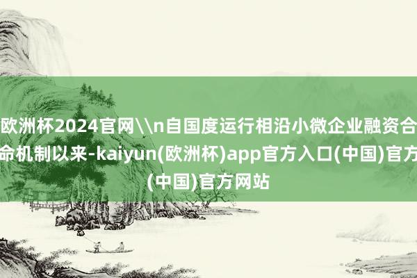 欧洲杯2024官网\n自国度运行相沿小微企业融资合作使命机制以来-kaiyun(欧洲杯)app官方入口(中国)官方网站