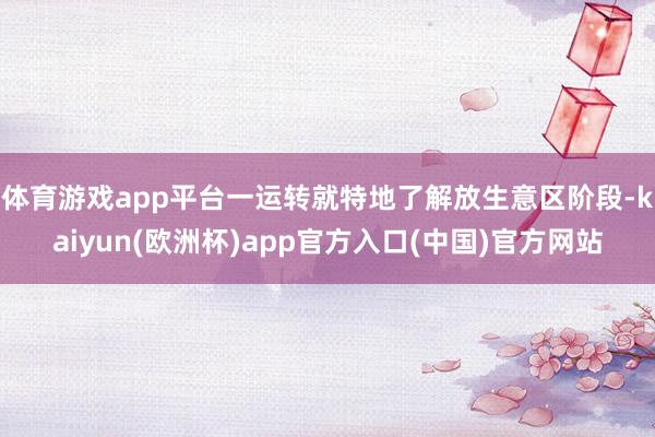 体育游戏app平台一运转就特地了解放生意区阶段-kaiyun(欧洲杯)app官方入口(中国)官方网站