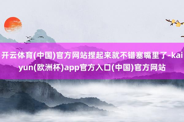 开云体育(中国)官方网站捏起来就不错塞嘴里了-kaiyun(欧洲杯)app官方入口(中国)官方网站