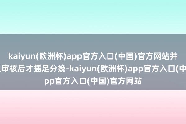 kaiyun(欧洲杯)app官方入口(中国)官方网站并经过5位各人审核后才插足分娩-kaiyun(欧洲杯)app官方入口(中国)官方网站